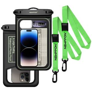 lot 2422 image: 10.5 Large Floating Waterproof Phone Pouch - 2 Pack Float Clear Cell Holder Protector with Lanyard - Universal Floatable Water Proof Dry Bag for iPhone Samsung Galaxy for Beach Swimming Pool