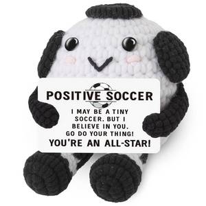 lot 4373 image: MS ZHENQIAO Positive Soccer Crochet - Handmade Soccer Ball Gifts for Men Women Son Daughter - Emotional Inspirational Support Gift for Teammate Coach Boyfriend Brother