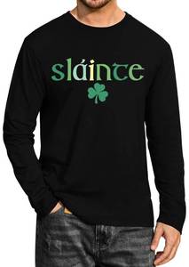 lot 4374 image: KVADN St Patricks Day Shirt Men Shamrock Long Sleeve Tops Irish Shirts Saint Patricks Day T-Shirt