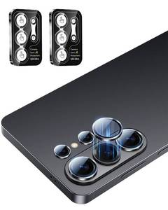 lot 4416 image: letosan for Samsung Galaxy S26 Ultra Camera Lens Protector, 2 Sets Individual Lens Protectors, Ultra Thin 9H Tempered Glass Accessories with Aluminum Edging, Case Friendly, Black
