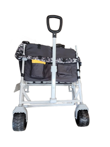 lot 5113 image: Folding Wagon Cart with Handle Black Gray White