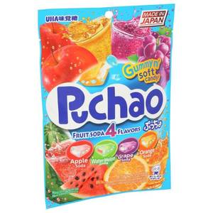 lot 6089 image: UHA Mikakuto Puchao Fruit Soda 4 Flavors 3.53oz100g