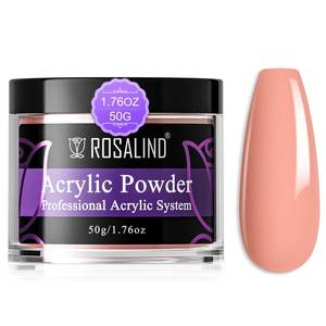 lot 6151 image: ROSALIND Nude Pink Acrylic Nail Powder 50g1.76oz Acrylic Pink Powder for Nail Extension, Professional Crystal Polymer Nail Powder for Acrylic Caving