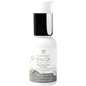 lot 6152 image: Y Not Natural Pure Emu Oil - Organic Moisture for Face, Body, Hair, Scalp & Nails - Rich in Omega 3-6-9, Vitamins & Essential Minerals - Australian Emu Oil (60ml) 2.03 fl oz - Eucalyptus