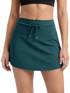 lot 6192 image: ODODOS Womens Drawstring Tie Skirts Built-in Shorts Athletic Golf Tennis Skorts with Ball Pocket, Forest Teal, Small