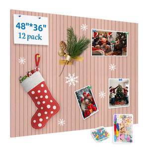 lot 9283 image: Large Cork Board for Walls, Yunihome 12 Pack 36 x 48 Felt Bulletin Board Wall Tiles for Home Kitchen School Office Wall Decor with Assorted Colors DIY Decorative Push Pins Sets