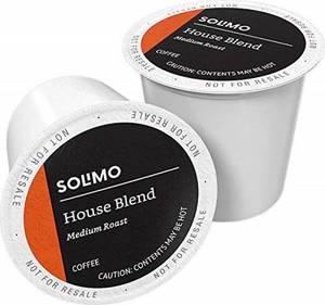 lot 9305 image: Amazon Brand - Solimo Medium Dark Roast Coffee Pods, House Blend, Compatible with Keurig 2.0 K-Cup Brewers, 100 Count