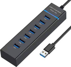 lot 10006 image: 7 Port USB Hub for Laptop, USB Splitter Multiport USB Extender for Laptop, PC, MacBook, Mac Pro, Mac mini, iMac, Surface Pro and More USB Devices