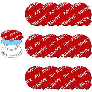 lot 10066 image: PKYAA 12 Pack Sticky Adhesive Compatible with Socket Base, Double-Sided Replacement Tape for Collapsible Grip & Stand Back - 12pcs 1.4 inches(35mm) Adhesive Tapes