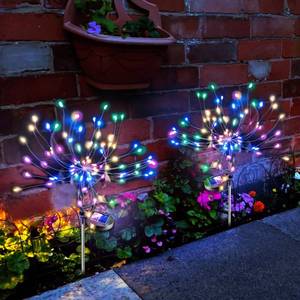 lot 10069 image: Anordsem Solar Garden Lights Outdoor Bendable Copper Wire with 120 LED Firework Beads - Colorful Waterproof DIY Fairy Decoration for Yard Pathway Patio - Gifts for Women Mom Homeowners