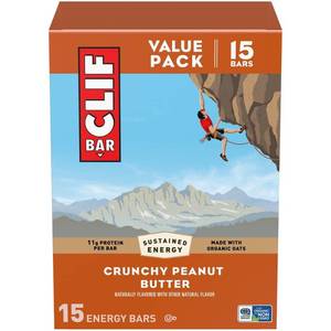 lot 19046 image: CLIF Bar Crunchy Peanut Butter Granola Plant-Based Soy Protein Bar Made with Organic Oats - 11g Protein - 36oz15ct