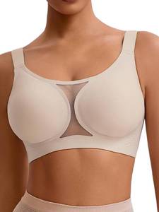 lot 20386 image: Liyunee Womens Plus Size Jelly Bra - Wireless Push Up Bralette with Seamless Full Coverage, Comfortable for Older Women & Curvy Figures,Jelly Wireless Push Up Bra,Beige,4XL