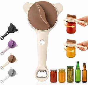 lot 20438 image: 4-in-1 Multi-Purpose Jar Opener �� Upgraded Adjustable Three-Claw Bottle Opener with Non-Slip Teeth, Multi-Size Lid Tool for Jars, Cans, Wine Bottles �� Essential Kitchen Helper��Brown��
