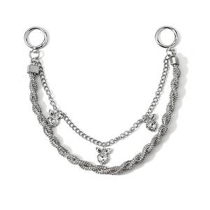 lot 20441 image: Bag Chains Keychain Bag Charm for Handbag,Bling Sparkly Purse Chains Accessories Charm Gift for Women (Silvery)