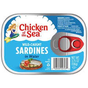lot 2375 image: Chicken of the Sea Sardines in Water Wild Caught 3.75 oz