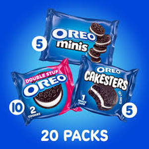 lot 4464 image: Nabisco Oreo Double Stuf Cookie 20 Pack Variety