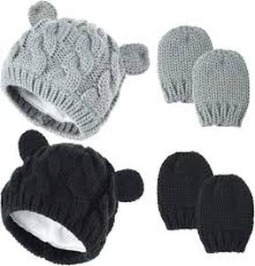 lot 10004 image: 2 Sets Baby Warm Winter Hat and Grils Set X002MMKBSP