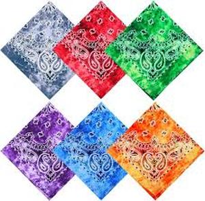 lot 20005 image: Tie-Dye Bandanas 6 Pack