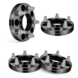 lot 1666 image: EVIL ENERGY 5x135 Wheel Spacers 1 inch Compatible with Ford F150 2000-2003, 5x135 mm Hubcentric with Lip 5 Lugs 87.1 mm Hub Bore M14x2 Studs Black