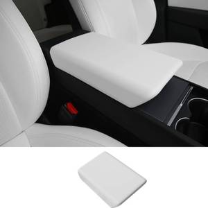 lot 2441 image: Arcoche Upgrade Center Console Cover for 2025 2026 Tesla Model Y Juniper & 2024 2025 2026 Model 3 Highland Non-Slip TPU Armrest Cover Arm Rest Protector Accessories (White)