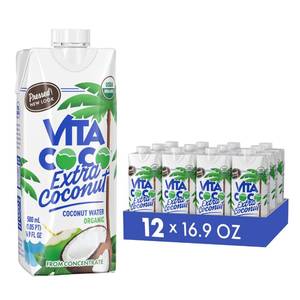 lot 3958 image: Vita Coco Organic Extra Coconut Water More Coconutty Flavor Hydrating Electrolytes Vital Nutrients 16.9 Fl Oz (Pack of 12)