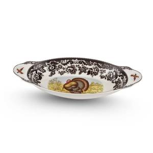 lot 3966 image: Spode �� Woodland �� Spode Woodland Bread Tray �� BrownWhite