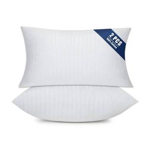 lot 3973 image: OKBA Set of 2 Throw Pillow Inserts, Hypoallergenic Soft & Firm Cushions with 100% Cotton Cover, 12x20 Pillows Filler for Side Sleepers, Sofa, Bed and Home Decor, Indoor Quality Hotel Pillows