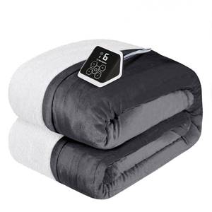 lot 3984 image: Westinghouse Heated Blanket Twin Size, Soft Flannel to Sherpa Electric Blanket with 10 Heating Levels, 12 Hours Auto Off, Fast Heating, Machine Washable, 62x84 Inch, Charcoal