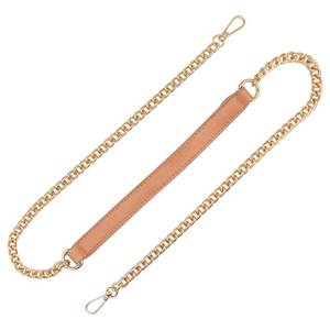 lot 4032 image: Skweawert 3.9 Inch Beige Leather Purse Chain Strap