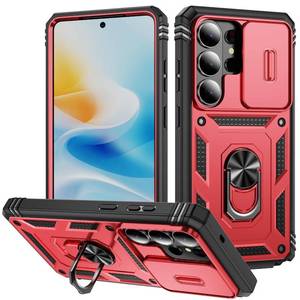 lot 4072 image: Lunivop Phone Case Compatible with Samsung Galaxy S26 Ultra Case 360°Metal Rotated Ring Holder Magnetic Kickstand��Camera Protection�� Military - Grade Heavy Duty for S26 Ultra 6.9  (Black Red)
