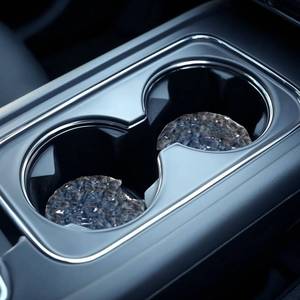 lot 4090 image: GooodiderX Car Cup Coasters,2 Pack Car Coaster,2.75inch Anti Slip and Absorbent Cars Coasters for Cup Holders,Neopren Accessories for Women,Cute Decor for Women (Acrylic)