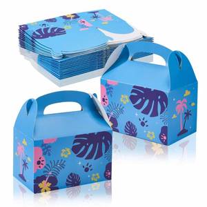lot 4100 image: Zenirob 15 Pcs Cartoon Tropical Ocean Themed Birthday Gift Box,Pink and Blue Party Favor Boxes with Handle Candy Gift Box,Summer Banquet Beach Themed Birthday Party Decoration