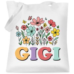 lot 4138 image: CRASHOT Gigi Gifts for Grandma, Floral Canvas Tote Bag for Gigi, Birthday Present from Grandkids, Reusable Large Grocery Shoulder Bag, Mothers Day Surprise for Grandmother