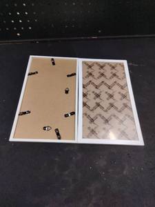 lot 6389 image: White Picture Frames 2-Pack with Glass and Backing 12x6.5 in