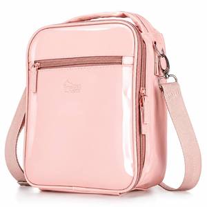 lot 6394 image: yookee home Waterproof Lunch Bag for Girls Cute Kids Lunch Bag Shiny Pink Lunch Bags with Shoulder Strap and Pocket for Teen Girls Insulated Lunch Cooler Bag for School Outdoor Travel