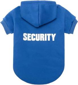 lot 6445 image: BINGPET Security Dog Hoodies Puppy Sweater Cold Weather Dog Coats Soft Brushed Fleece Pet Clothes Hooded Sweatshirt for Dog Cat