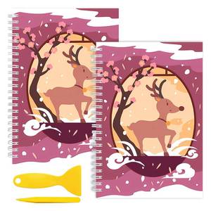 lot 10142 image: WHLBHG Flamingo Blank Sticker Collecting Journal Cute Animal Gift 2PCS Stickers Organizer Storage Book Reusable Sticker Organizer Notebook 5050 Sheets Blank Release Paper (2pcssticker-flamingo)