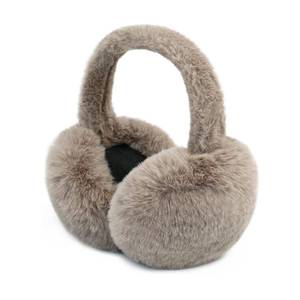 lot 10148 image: PIGBENGO Foldable Ear Muffs for Women Cold Weather Fluffy Earmuffs Winter Warm Headband Cute Slouchy Ear Warmers (Khaki)
