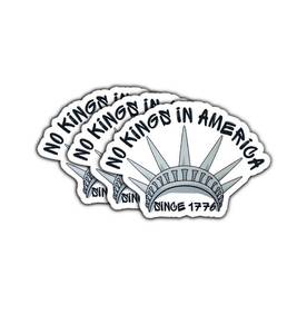 lot 10168 image: (6 Psc) No Kings in America Since 1776 Sticker - Anti President Sticker - Political Progressive - Funny Liberal Decal - Political Humor - Not My President - Decal 3 Inch for Laptop Water Bottles
