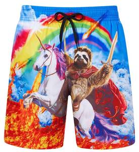 lot 10185 image: uideazone Mens Swim Trunks Gradient Dot Soccer Number 7 Quick Dry Beach Shorts with Elastic Drawstring Waist and Mesh Lining L