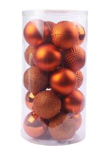 lot 14058 image: YYCRAFT 12ct Christmas Ball Ornaments 8CM for Xmas Tree Christmas Decorations Shatterproof Hooks Included (Orange, L)