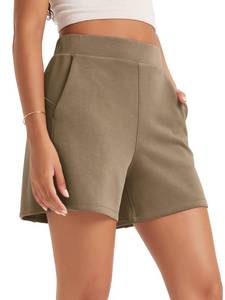 lot 14070 image: ODODOS Modal Soft Relaxed Shorts with Pockets for Women High Wasit Casual Shorts, Espresso, Small