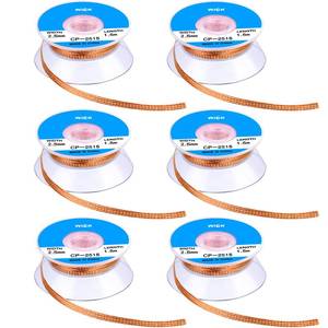 lot 14098 image: Hotop 6 Pieces 5ft Solder Wicks Braid with Flux Braided Desoldering Wicks for Electronics Component Repair, Pcb Circuit Board(0.1 Inch,5ft Each,Blue)