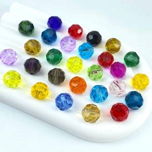 lot 14107 image: Tingoons 50 PCS 10mm Crystal Glass Beads Round Multiple Faceted Loose Spacer Glass Beads for DIY Handcrafte Bracelet Necklace Earring Jewelry Making(Multicolor)