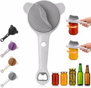 lot 14128 image: 4-in-1 Multi-Purpose Jar Opener �� Upgraded Adjustable Three-Claw Bottle Opener with Non-Slip Teeth, Multi-Size Lid Tool for Jars, Cans, Wine Bottles �� Essential Kitchen Helper(grey)