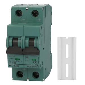 lot 14145 image: TOMSHIELE DC 20 Amp Circuit Breaker,500V 2 Pole DC Disconnect Switch for Solar PV System, DIN Rail Mount Solar Panel Disconnect Switch(C20A)
