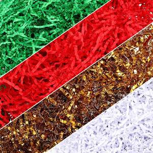 lot 14161 image: Chinco 2 lb Crinkle Cut Paper Shred Filler Easter Gift Basket Grass Box Assorted Colors Gift Bag Filler for Easter Packing DIY Wrapping