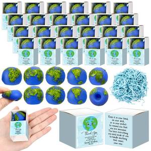 lot 19065 image: Wettarn 36 Sets Social Worker Graduation Gifts Globe Stress Balls with Thank You Boxes for Social Work Students Graduation Party Favors Appreciation Gifts