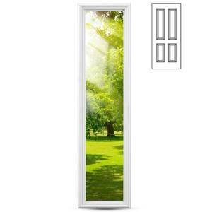 lot 19094 image: Pushglossy 1 Pcs 8 x 36 Entry Door Glass Insert with Low-e Clear Glass Raised Frame White Exterior Front Door Sidelite Window Inserts Replacement Kit for Home Improvement (1 Lite)