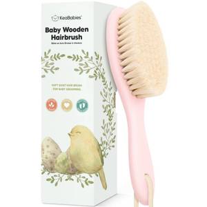 lot 20035 image: Wooden Baby Hair Brush for Toddler, Infant Cradle Cap (Blush, Regular)